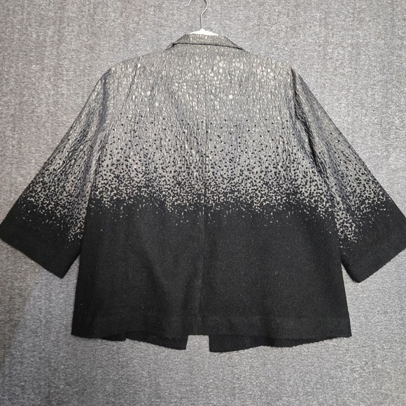 EILEEN FISHER Metallic Jacket Womens Small Open Evening Coat - Picture 8 of 9